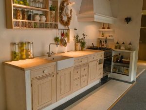 Modern neo classical design wooden country kitchen