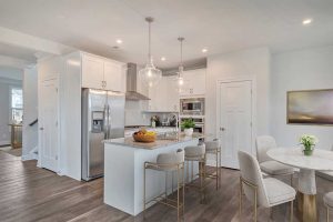 Interior of a modern bedroom. 3d rendering